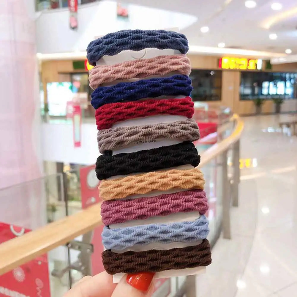 50-Pack Jacquard Elastic Hair Ties & Rope Set for Women Elastic Hair Ties QXL
