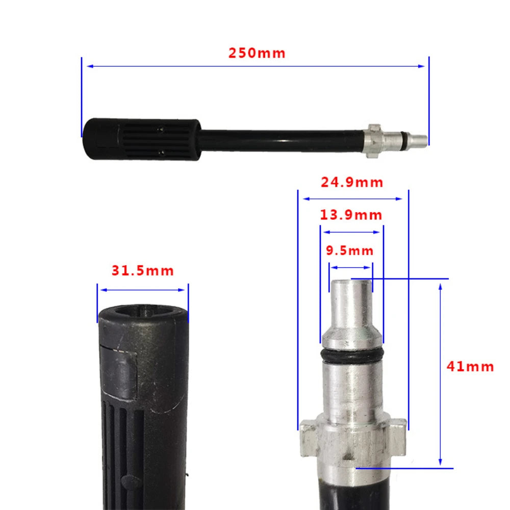 High-Pressure Spray Gun with Multi-Length Lances | Car & Yard Pressure Washer Gun QXL
