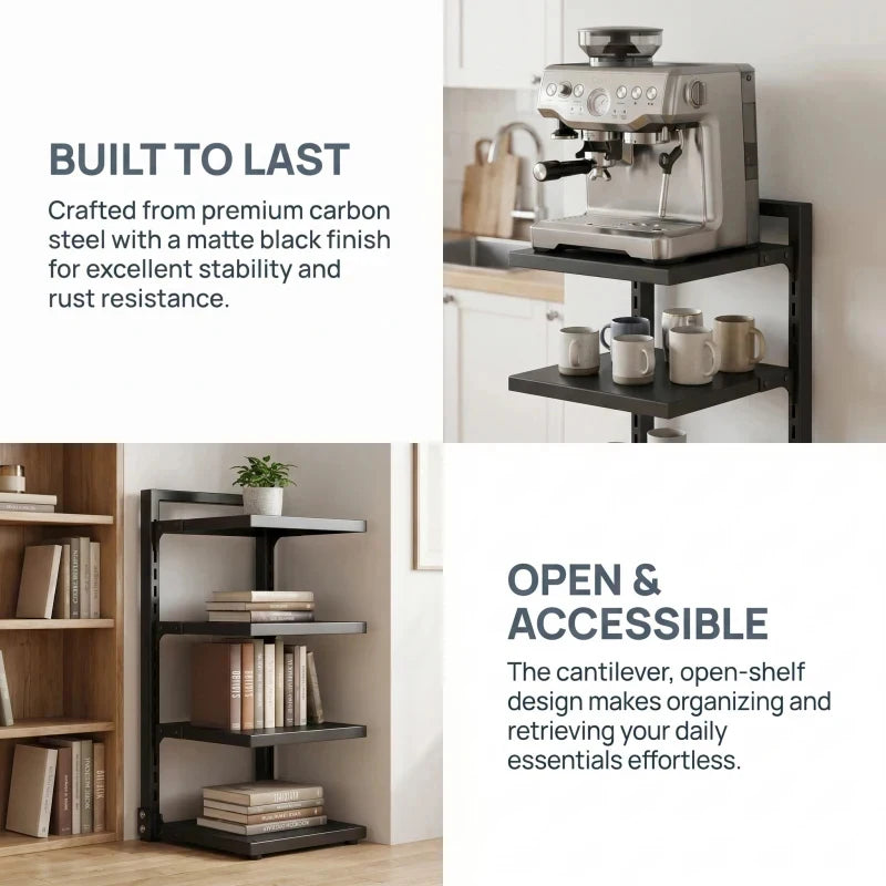 Adjustable Multi-Layer Under Sink Pot & Pan Organizer Rack Kitchen Storage Rack QXL
