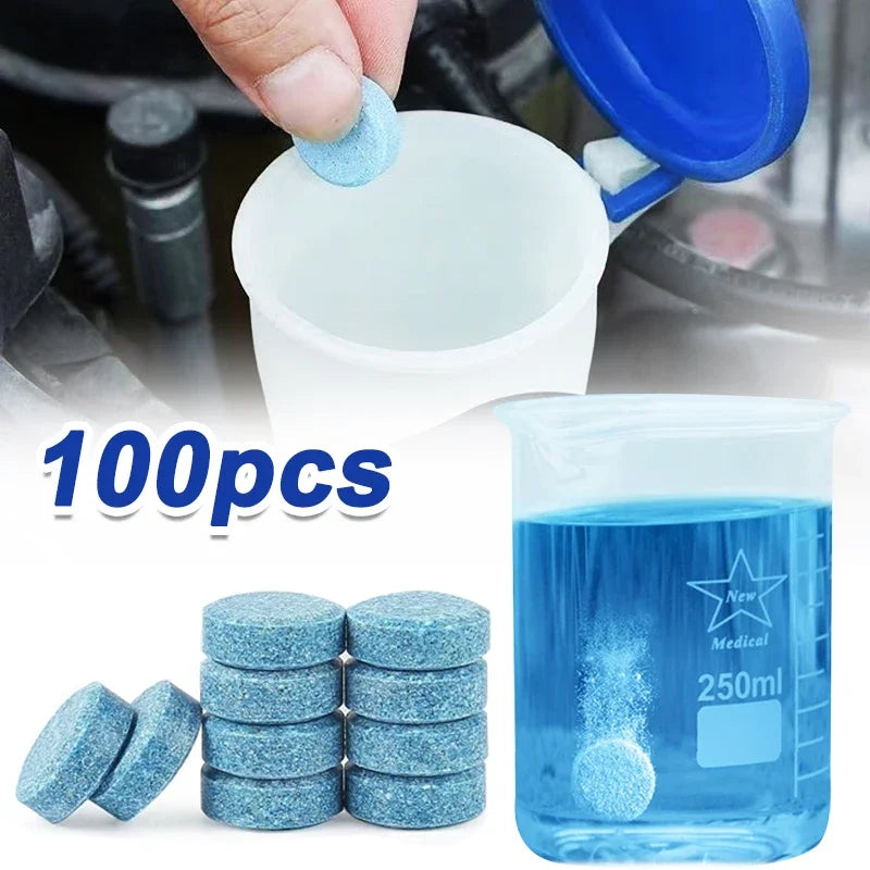 Car Windshield Cleaner Tablets | Concentrated Wiper Fluid Windshield Cleaner Tablets QXL