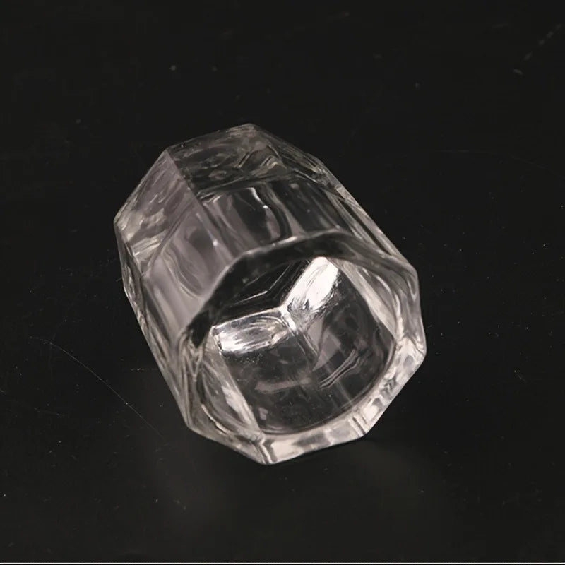 Nail Art Octagonal Crystal Cup | Liquid Blending Cup Nail Liquid Cup QXL