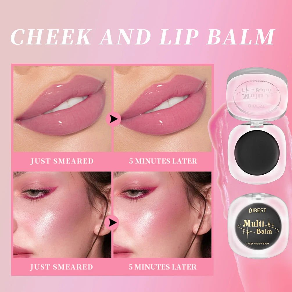QiBest 2-in-1 Color-Change Lip & Cheek Balm | Black to Pink Lip & Cheek Balm QXL