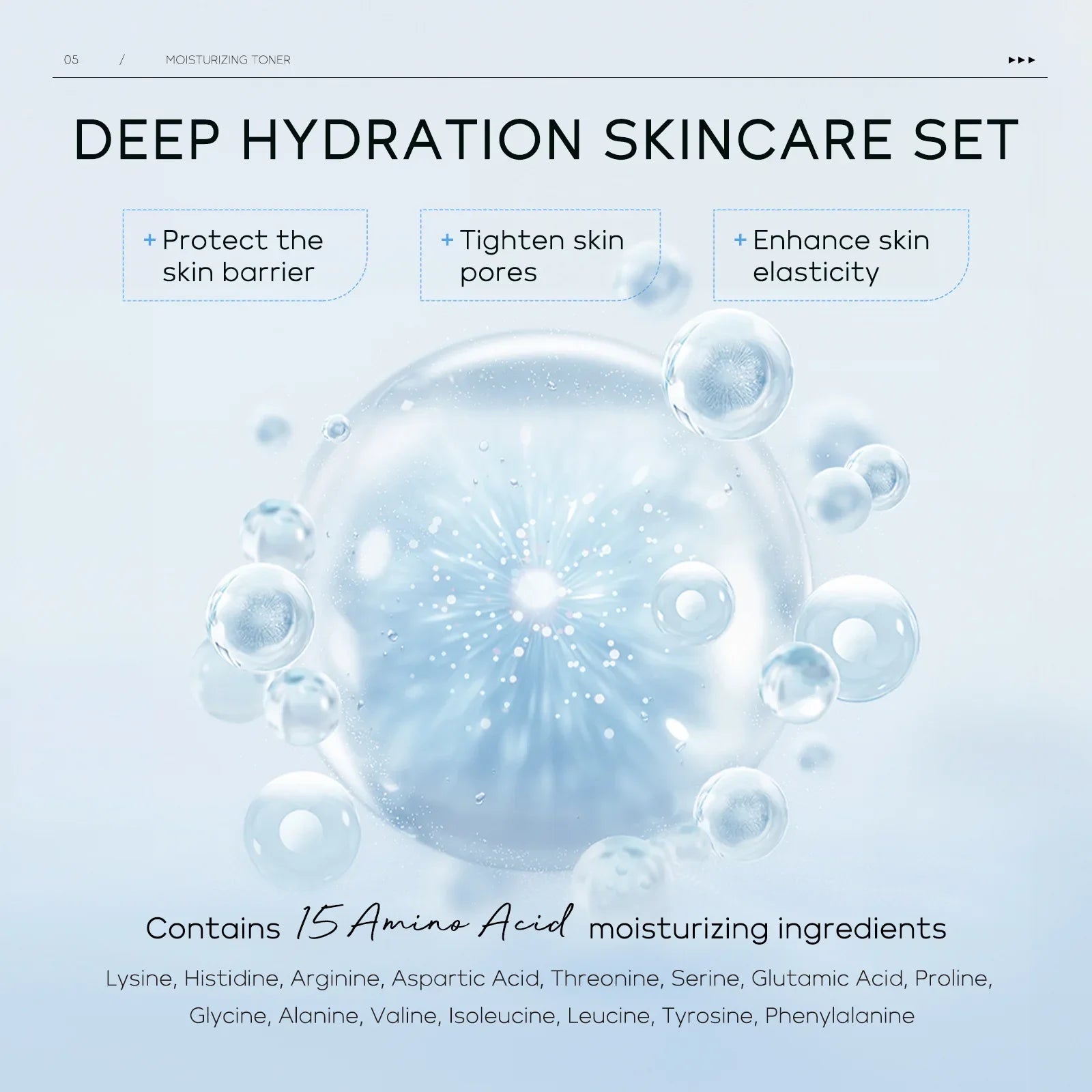 LAIKOU 5-Piece Hydrating Skincare Set | Hyaluronic Acid Skincare Gift Set QXL