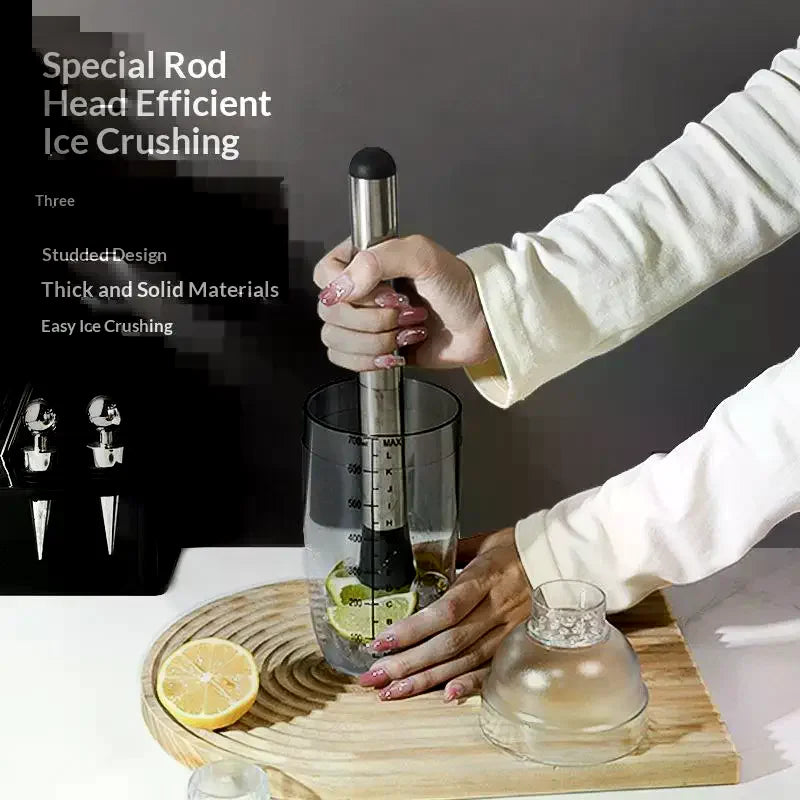 Stainless Steel Ice Hammer & Cocktail Muddler Bar Tool Cocktail Bar Tool QXL
