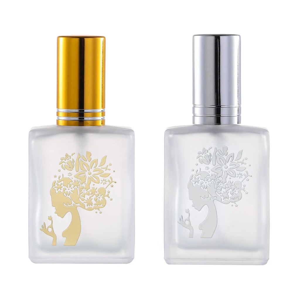 15ml Frosted Glass Perfume Spray Bottle | Artistic Design Perfume Spray Bottle QXL