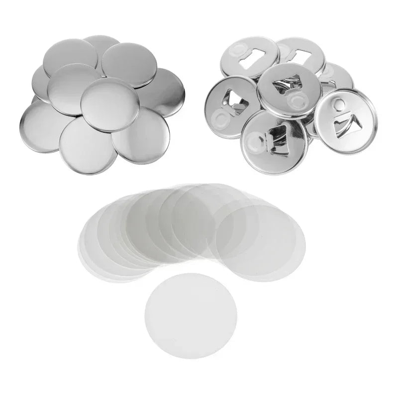 50-Pack DIY 2-in-1 Bottle Opener Fridge Magnet Kit 58mm DIY Badge Kit QXL