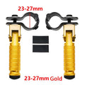 Folding Highway Foot Pegs & Clamps for Triumph Tiger & Trident Motorcycle Foot Pegs QXL Gold