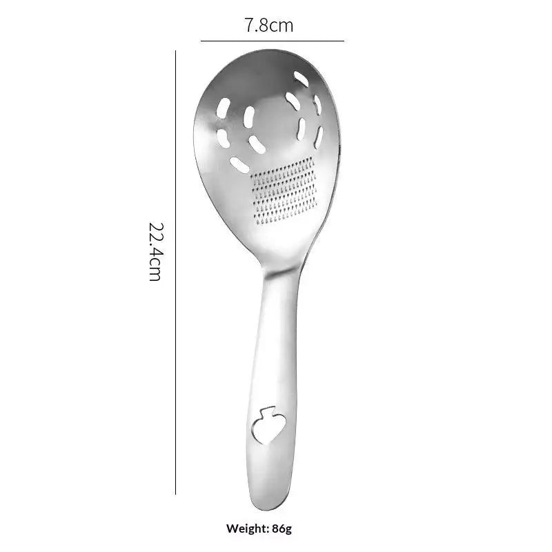 3-in-1 Potato Masher, Slotted Spoon & Egg Separator Kitchen Masher Tool QXL Silver