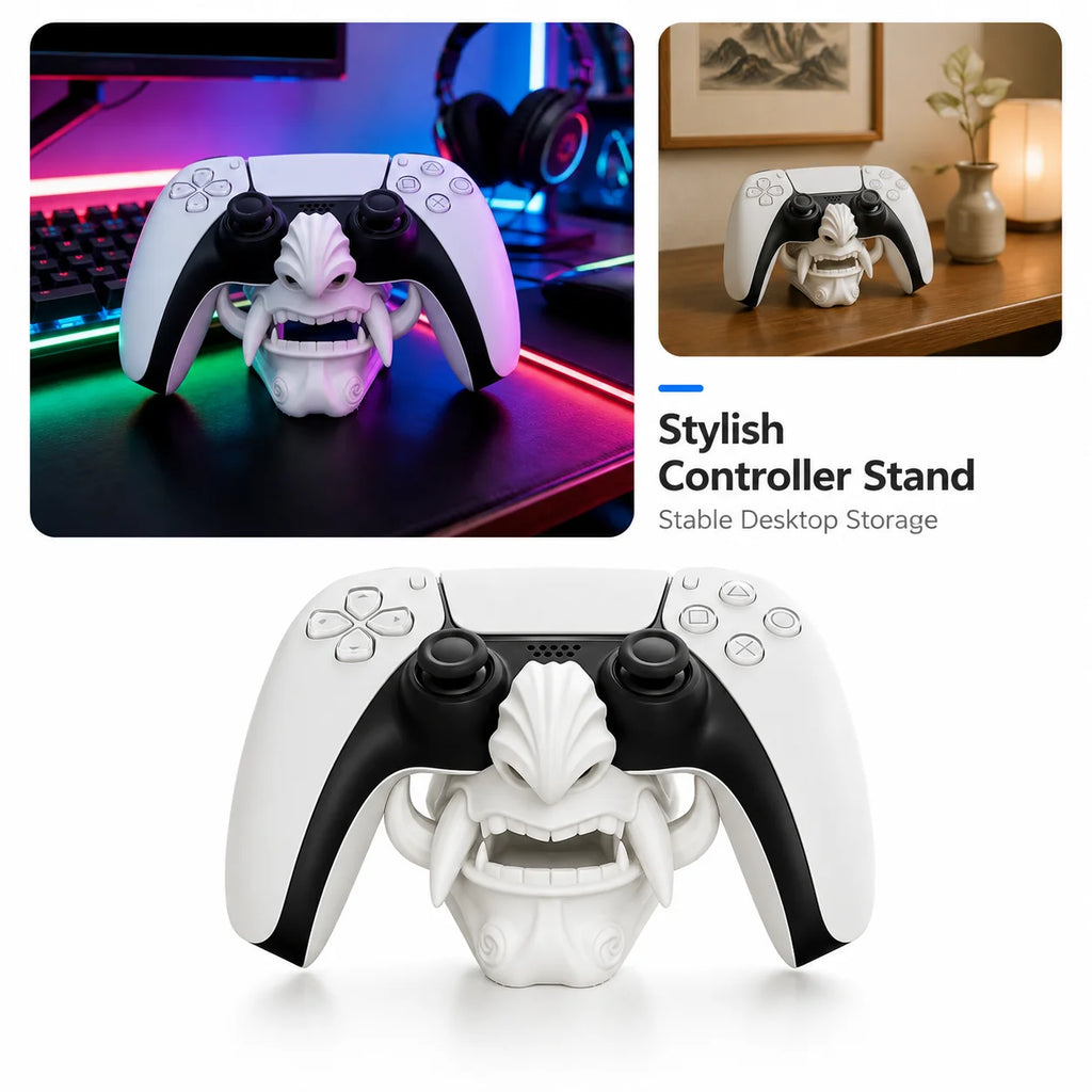 PS5 Controller Stand Ghost Mask | PLA Gamepad Display Dock Controller Display Stand QXL