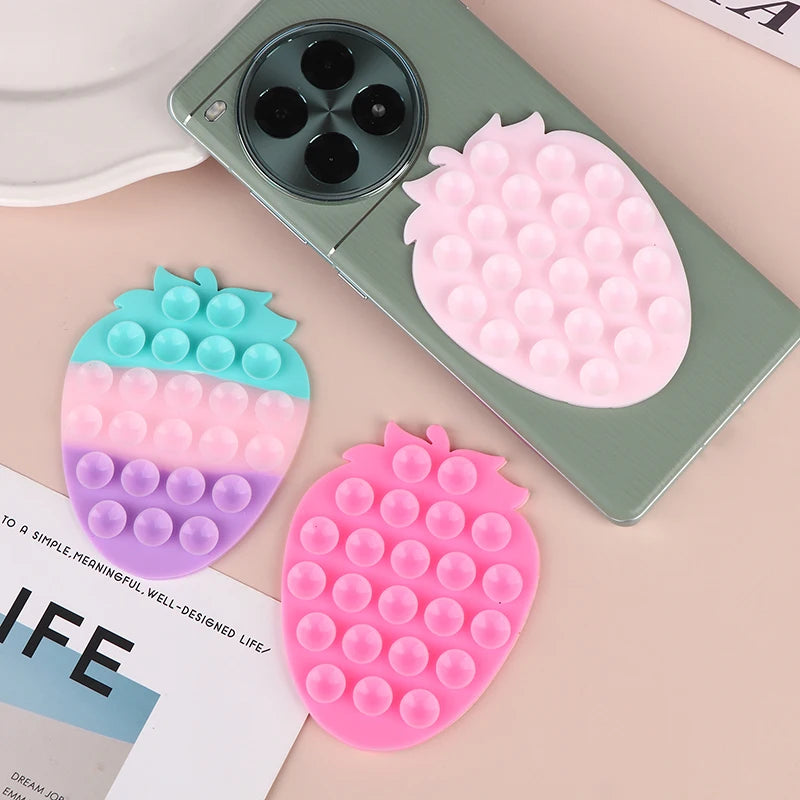 Strawberry Suction Cup Phone Stand | Universal Car & Desk Mount Phone Suction Mount QXL