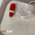 50-Pack Mini Square Zircon Flatback Rhinestones for Nail Art Nail Art Rhinestones QXL White