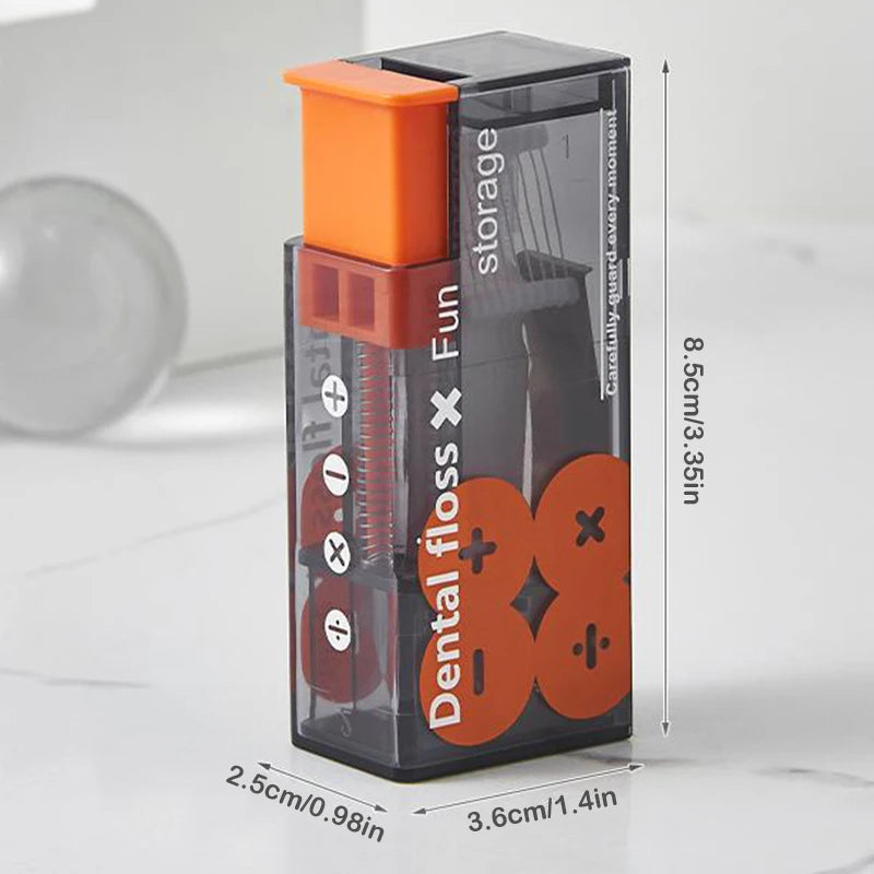 Auto Refillable Dental Floss Dispenser Box | 10 Picks Floss Pick Dispenser QXL