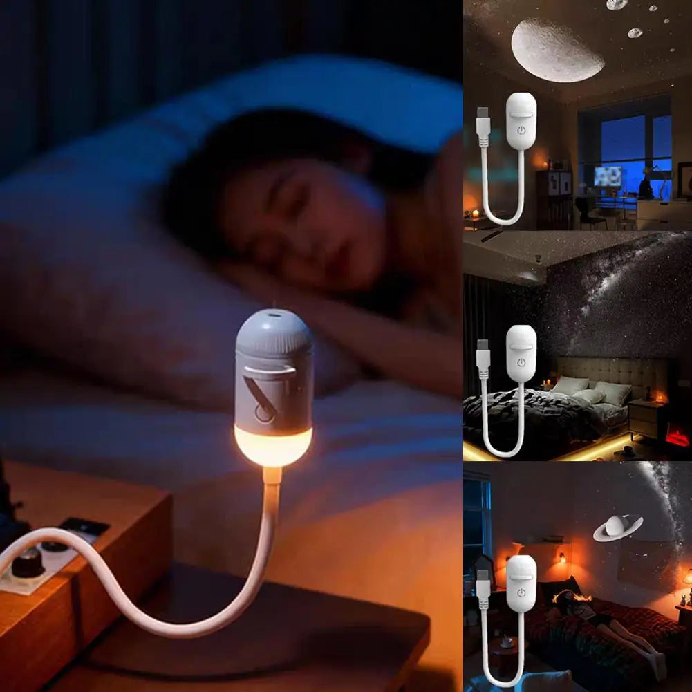Wireless Sunset Projector Night Light | Rechargeable LED Wall Sconce Projector Night Light QXL