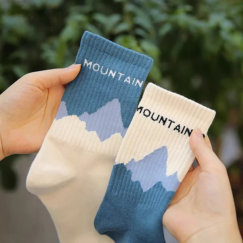 Women's Hip Hop Striped Mid-Tube Cotton Socks | Breathable Fashion Cotton Socks QXL
