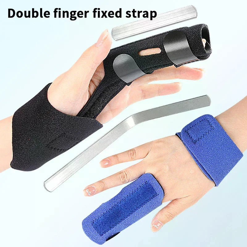 Adjustable Two-Finger Splint Brace | Mallet & Bent Finger Support Finger Splint Brace QXL