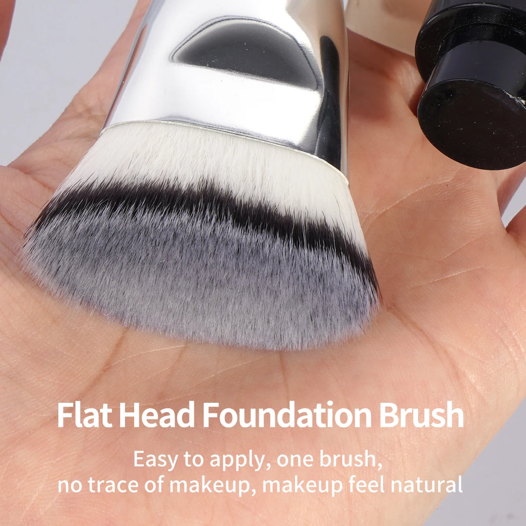MAANGE 6-Pc Foundation Brush & Air Cushion Puff Set | Travel Makeup Brush Set QXL