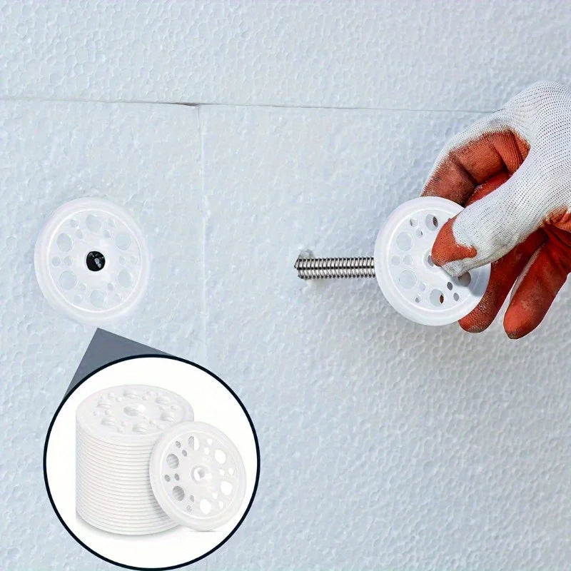 20-Pack Polypropylene Load Diffusion Washers for Foam Board Insulation Washers QXL