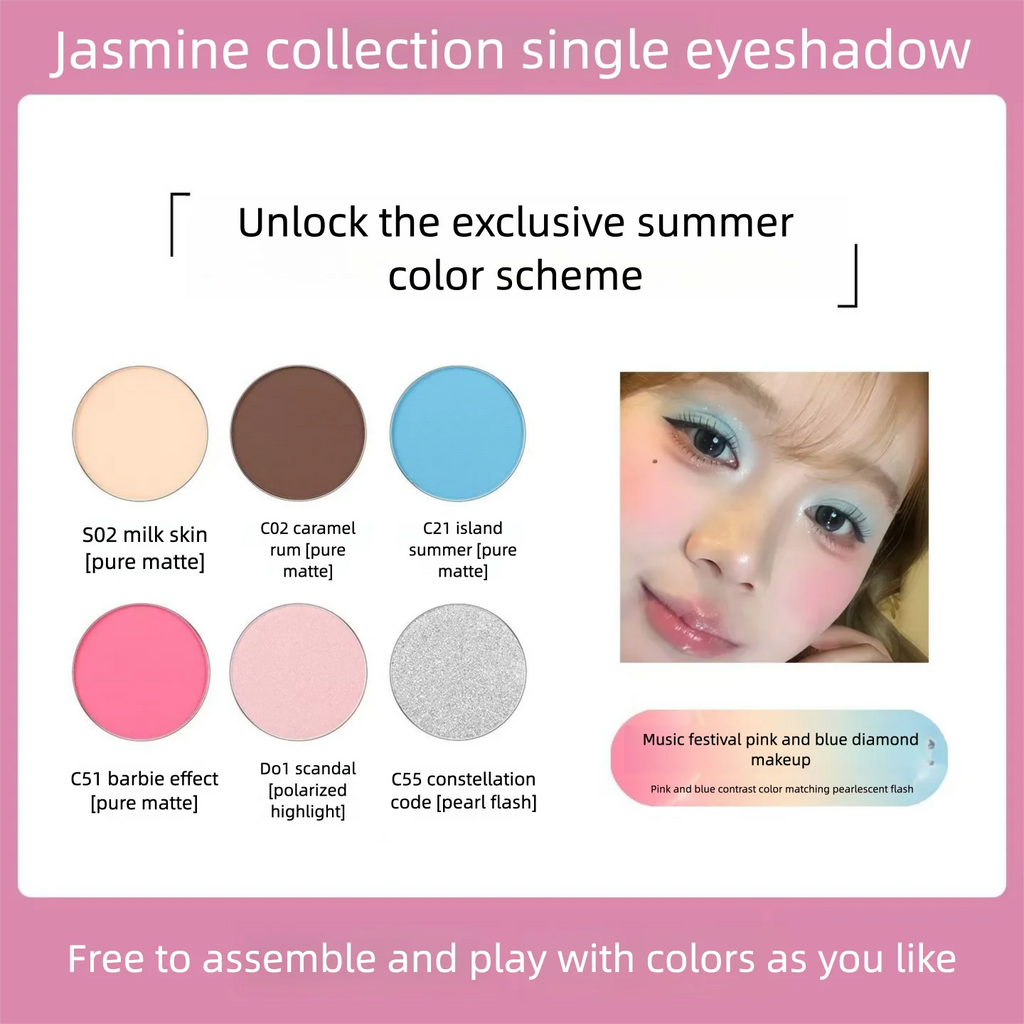 Magnetic Single Eyeshadow | Shimmer Polarized Highlighter Shimmer Eyeshadow QXL Blue combination