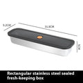 Stainless Steel Bacon & Food Storage Container with Lid Food Storage Container QXL 1pc
