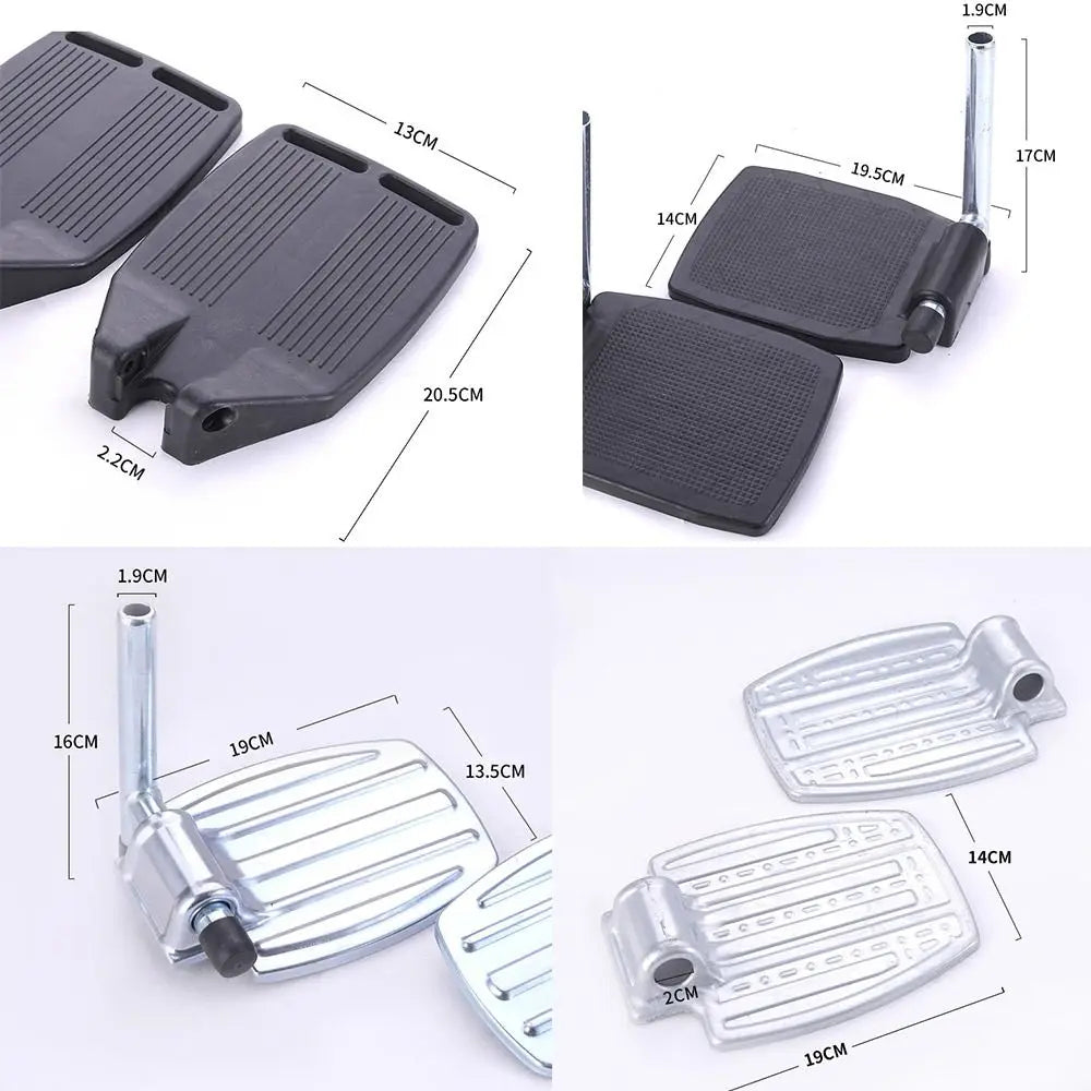 Non-Slip Wheelchair Footrest Pedal Replacement Pair | Leg Tube Wheelchair Footrest QXL
