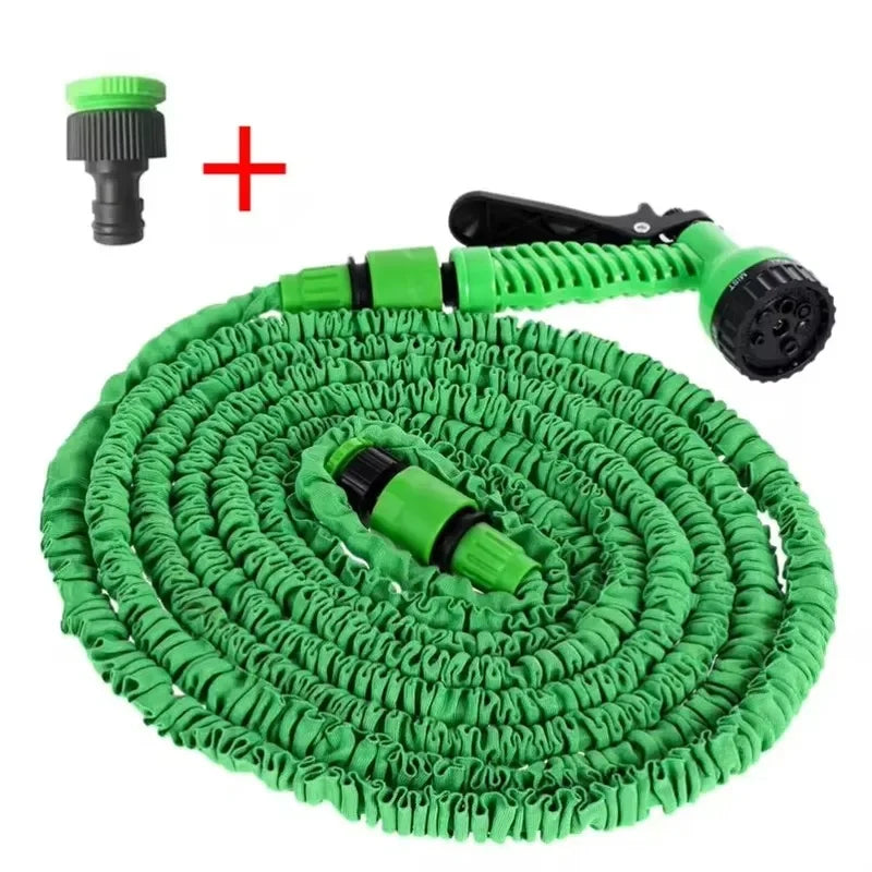 Retractable Expandable Garden Hose 25–200ft + Water Gun Nozzle Expandable Garden Hose QXL