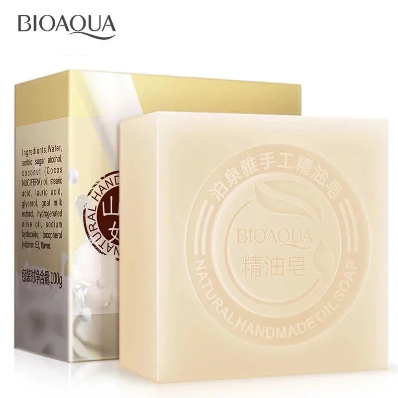 Bioaqua Natural Essential Oil Handmade Soap 100g | 9 Scents Essential Oil Soap QXL Goat Milk China Mainland