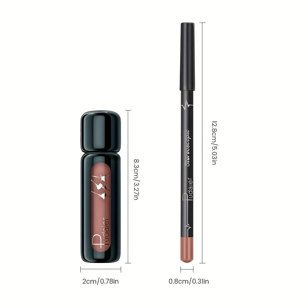 Waterproof Long-Lasting Lip Liner Set | 2-Pc Combo Lip Liner Set QXL