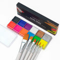 VERONNI 12-Color UV Glow Neon Face & Body Paint Palette UV Glow Face Paint QXL GlowPaint whitebrush
