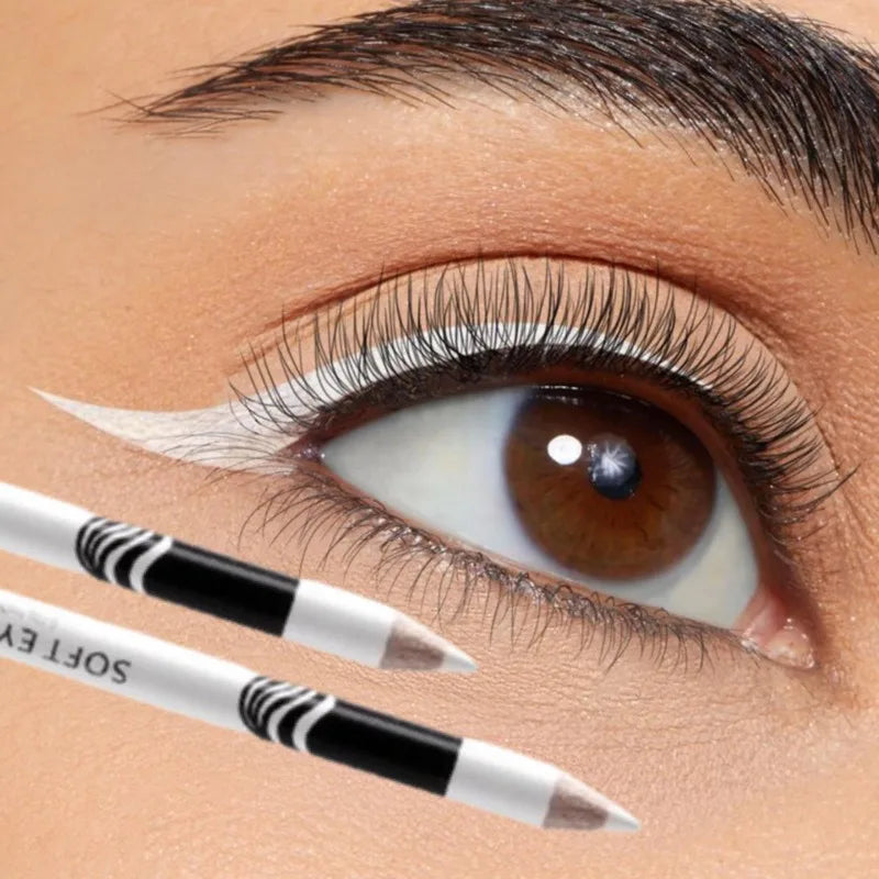 2-Pack White Eyeliner Pen | Waterproof Long-Lasting Glue Liner White Eyeliner Pen QXL