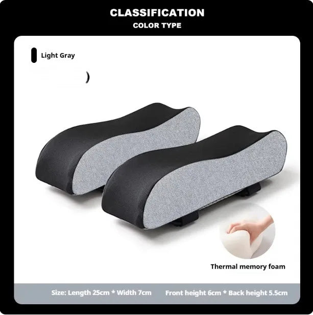Memory Foam Chair Armrest Pads – Height Cushion Support Chair Armrest Pad QXL Light Grey 25x7.5x5.5cm