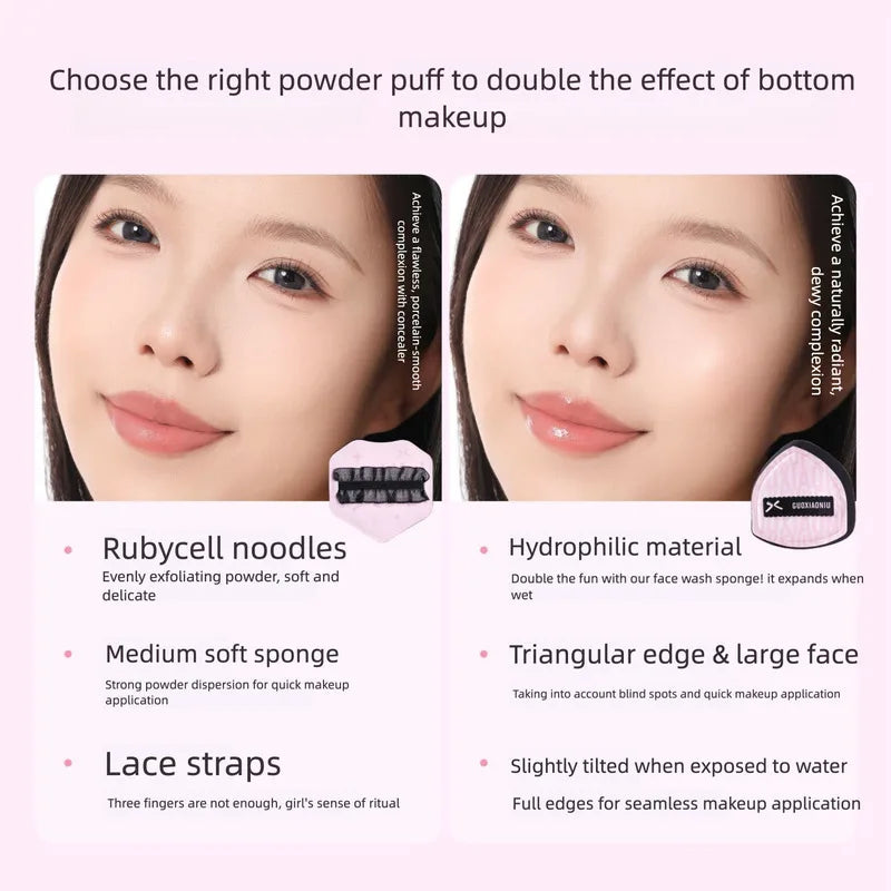 Water-Activated Dual-Use Powder Cushion Puff | Foundation Tool Makeup Sponge Puff QXL