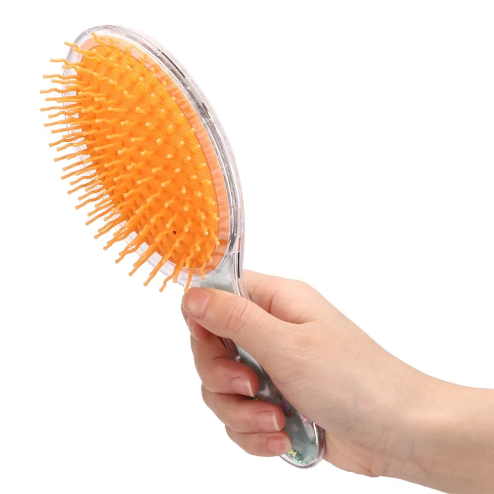 Air Cushion Hair Comb | Anti-Static Rainbow Glitter Cartoon Air Cushion Hair Comb QXL