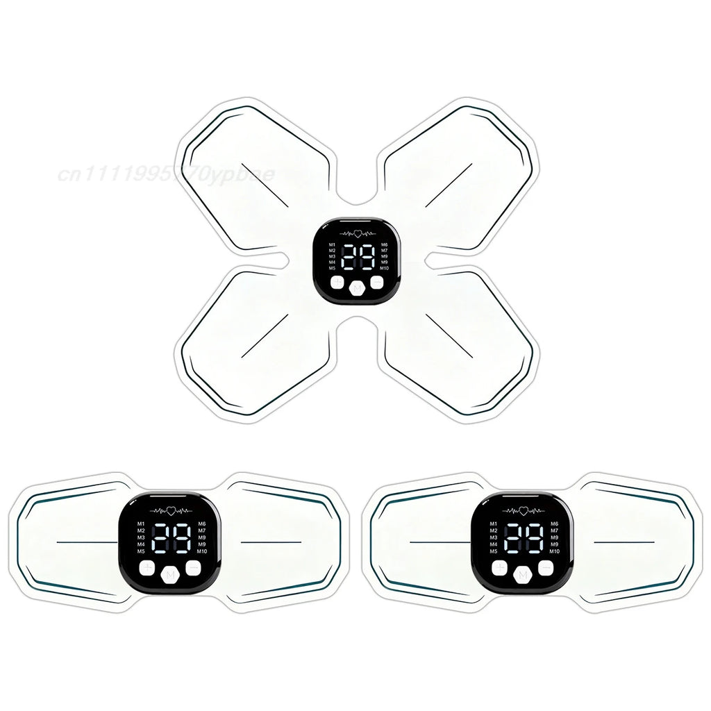 Smart Wireless EMS Abs Trainer & Muscle Stimulator | Rechargeable EMS Muscle Stimulator QXL A1-3pcs USB Type-C