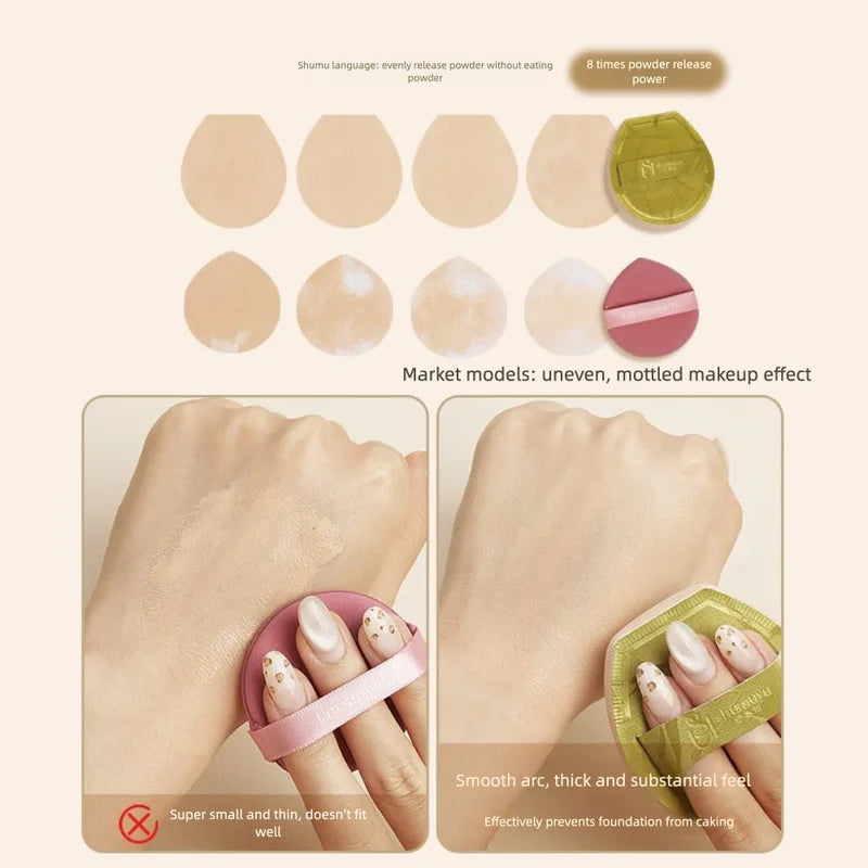 7-Pack Soft Makeup Sponge Puffs | Dry & Wet Foundation Cushion Makeup Sponge Puff QXL