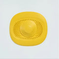 Silicone Hair Catcher Drain Strainer for Sink & Shower Drain Hair Catcher QXL M467 Yellow