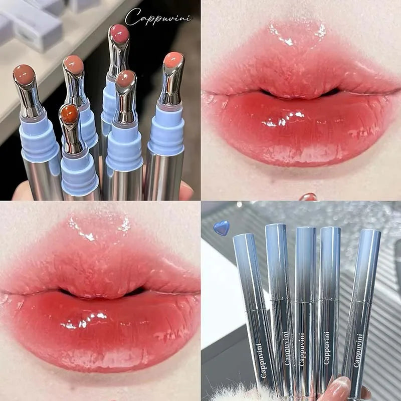 Cappuvini Mirror Jelly Lip Gloss | Glass Lip Tint & Essence Oil Jelly Lip Gloss QXL