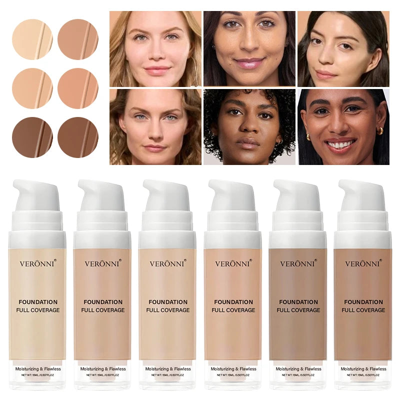 Buildable Full Coverage Liquid Foundation – Oil Control 15ml Liquid Foundation QXL