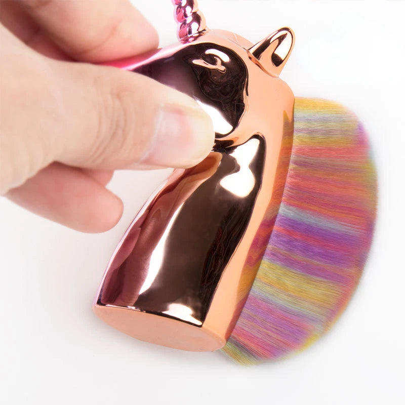 Unicorn Nail Dust Brush | Manicure & Gel Art Cleaning Tool Nail Dust Brush QXL
