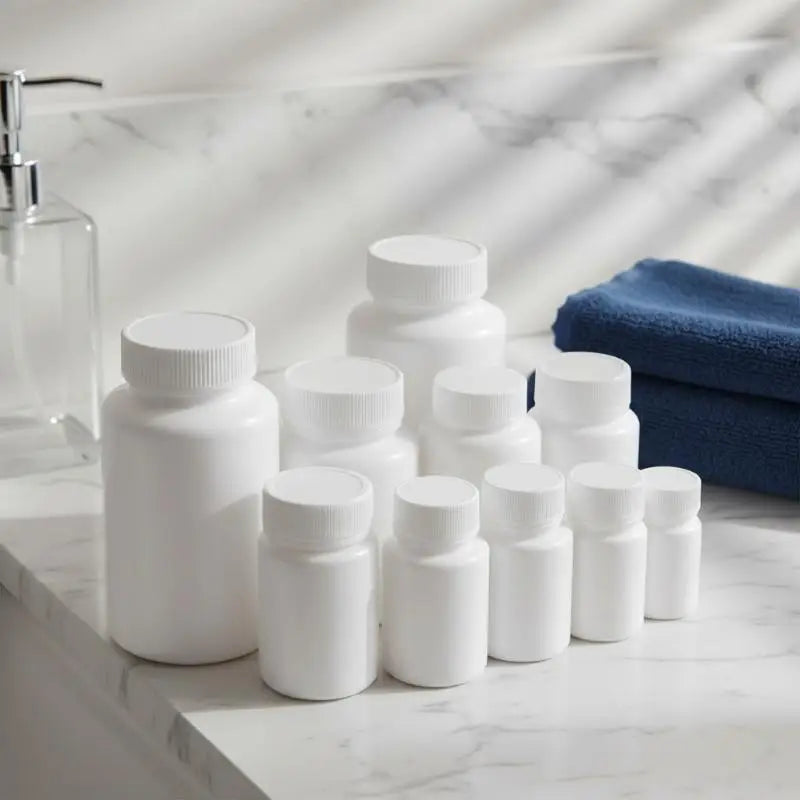 10-Pack HDPE Plastic Pill Bottles | Leak-Proof Lids 15ml–100ml Pill Storage Bottles QXL