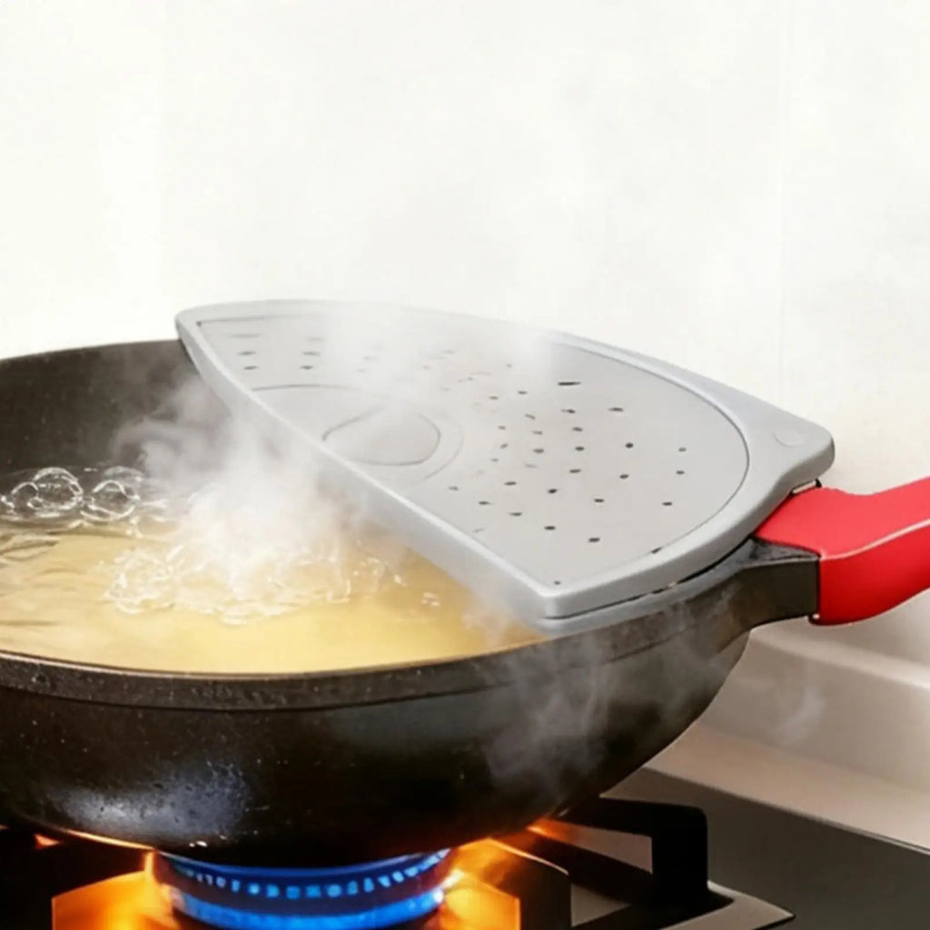 Foldable Silicone Splatter Screen & Frying Pan Cover Splatter Screen QXL