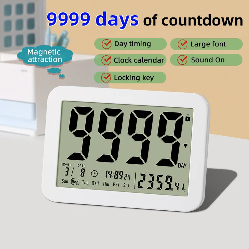 9999-Day Digital Countdown Timer Clock | Large Screen Digital Countdown Timer QXL