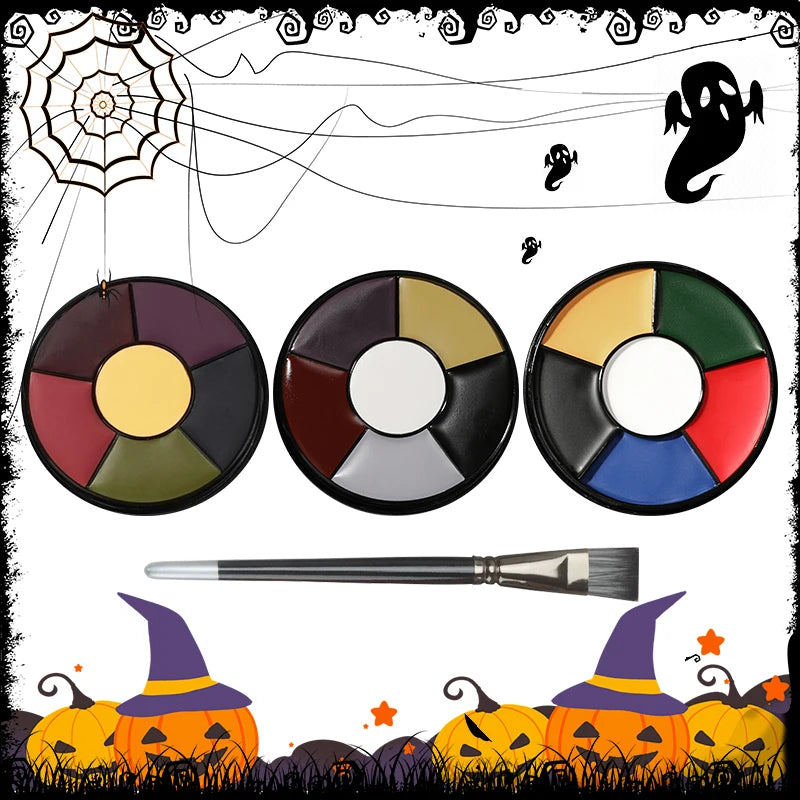 6-Color Face & Body Paint Palette | Safe Cosplay Makeup Face & Body Paint QXL