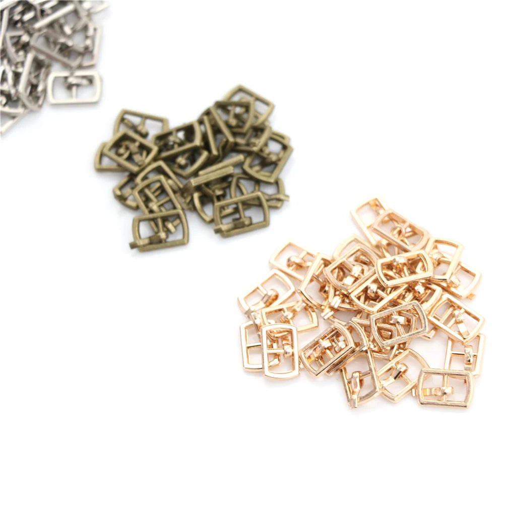10-Pack 4.5mm Mini Metal Doll Belt Buckles | Tri-Glide Set Doll Accessories QXL