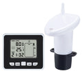 Ultrasonic Wireless Water Tank Level Gauge | LCD Temp Alarm Liquid Level Gauge QXL WHITE China Mainland