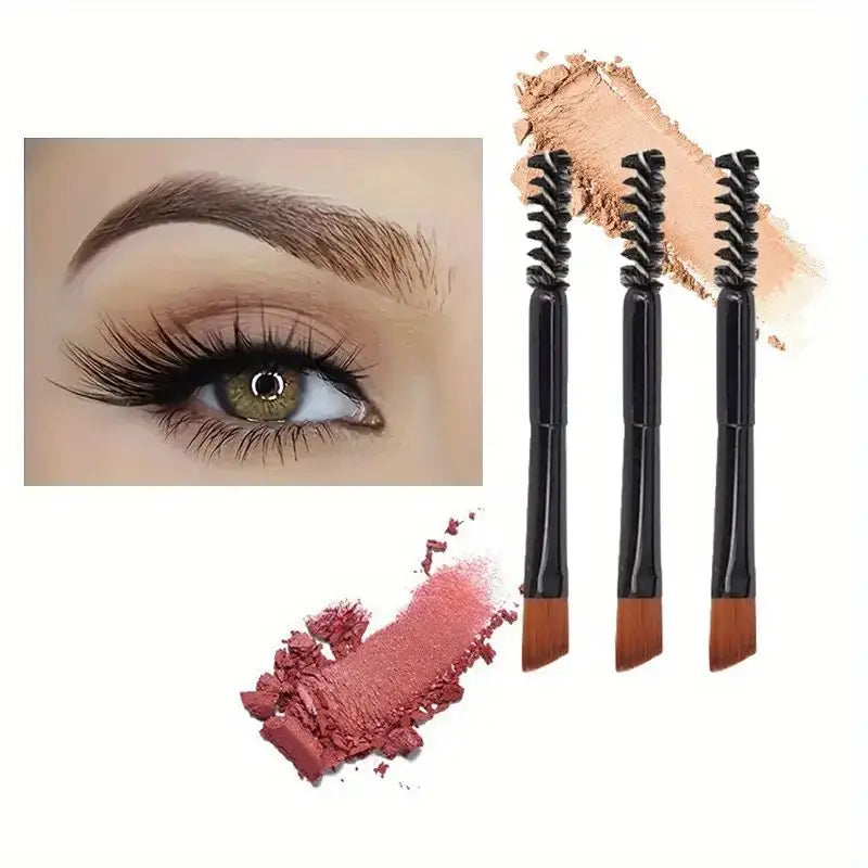 6-Pack Double-Ended Angled Eyebrow & Eyelash Brush Set Eyebrow Brush Set QXL