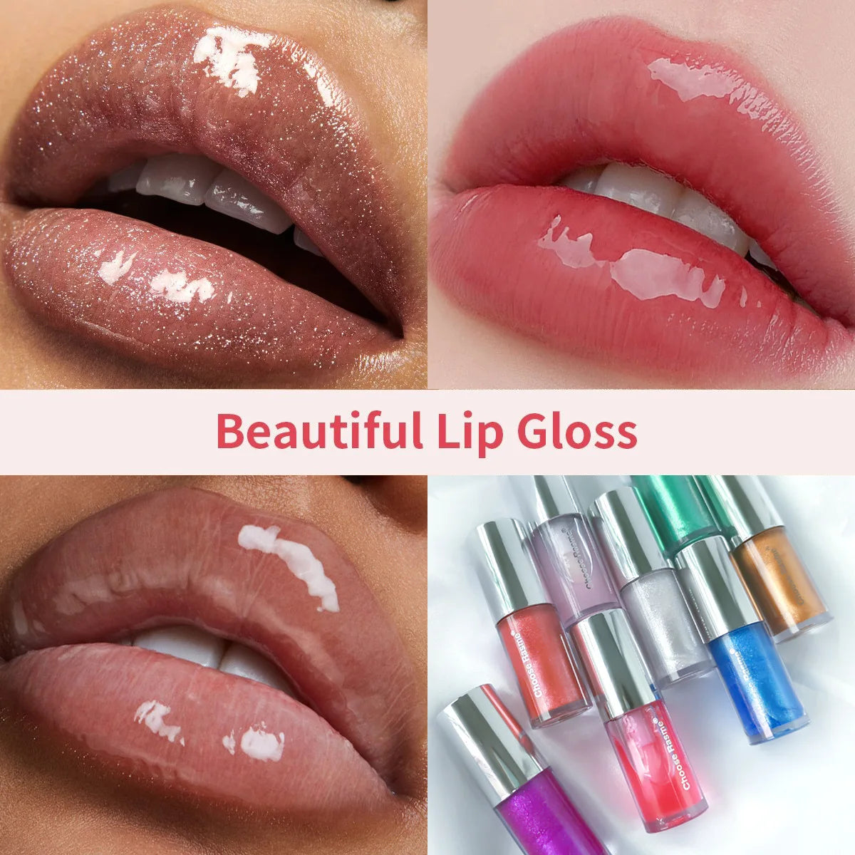 Coconut Shimmer Lip Gloss | Pearl Mirror Finish & Moisturizing Shimmer Lip Gloss QXL