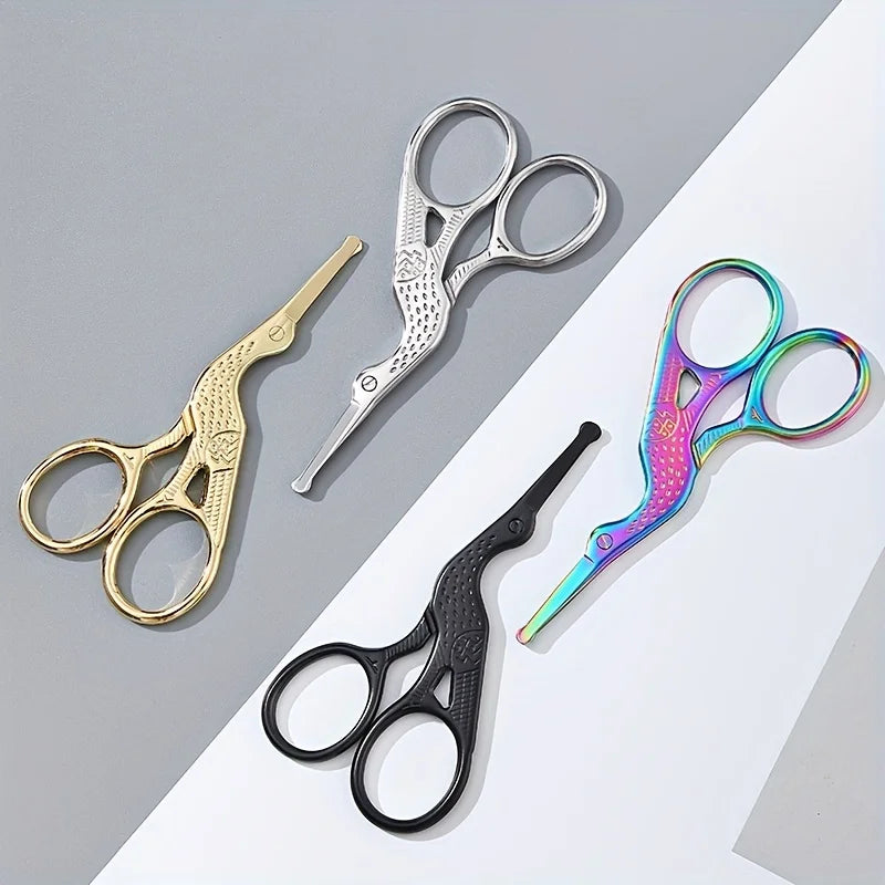 Round Tip Stork Scissors – Eyebrow, Nose & Beard Grooming Grooming Scissors QXL