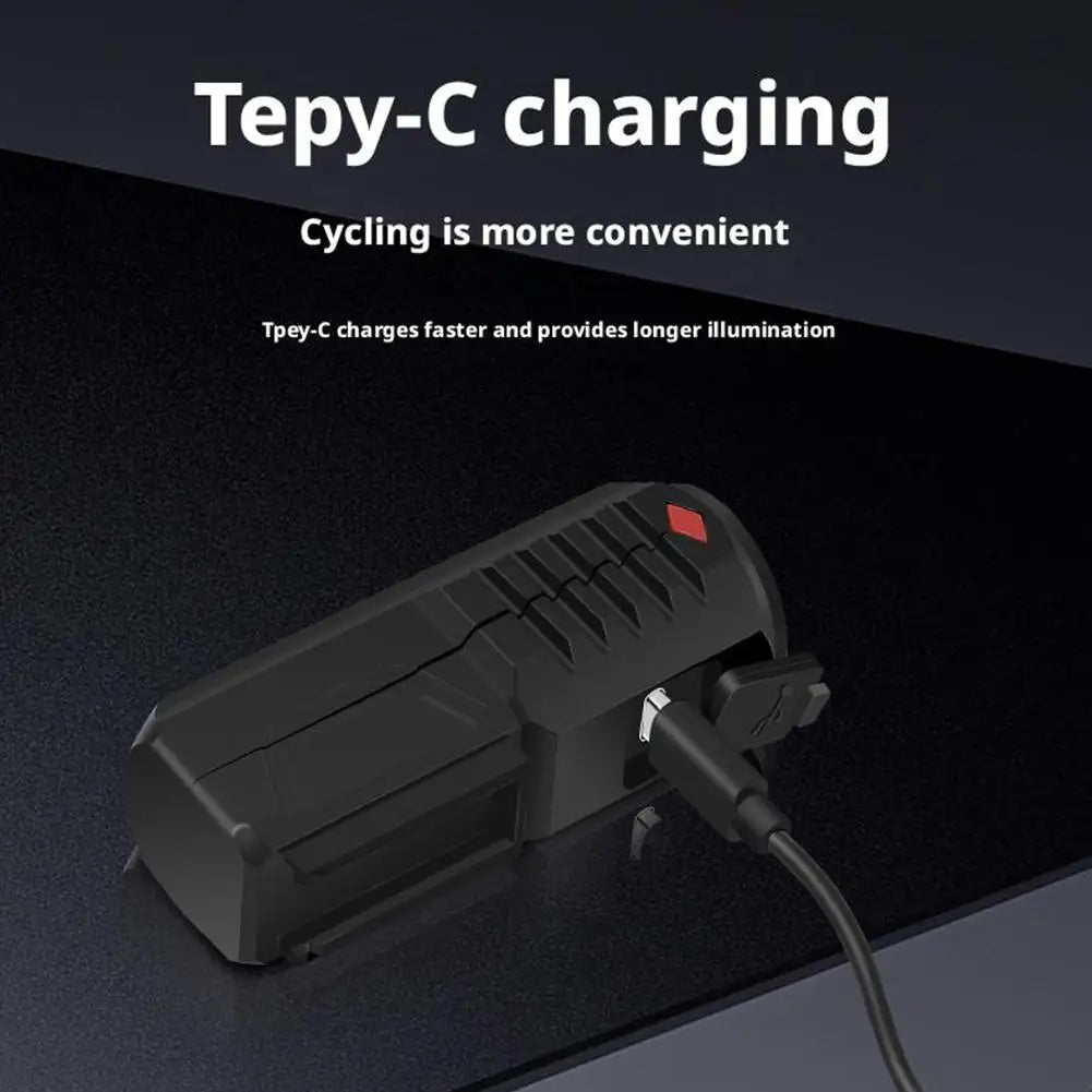 3 LED USB-C Rechargeable Bike Front Light | MTB Headlight Bike Headlight QXL