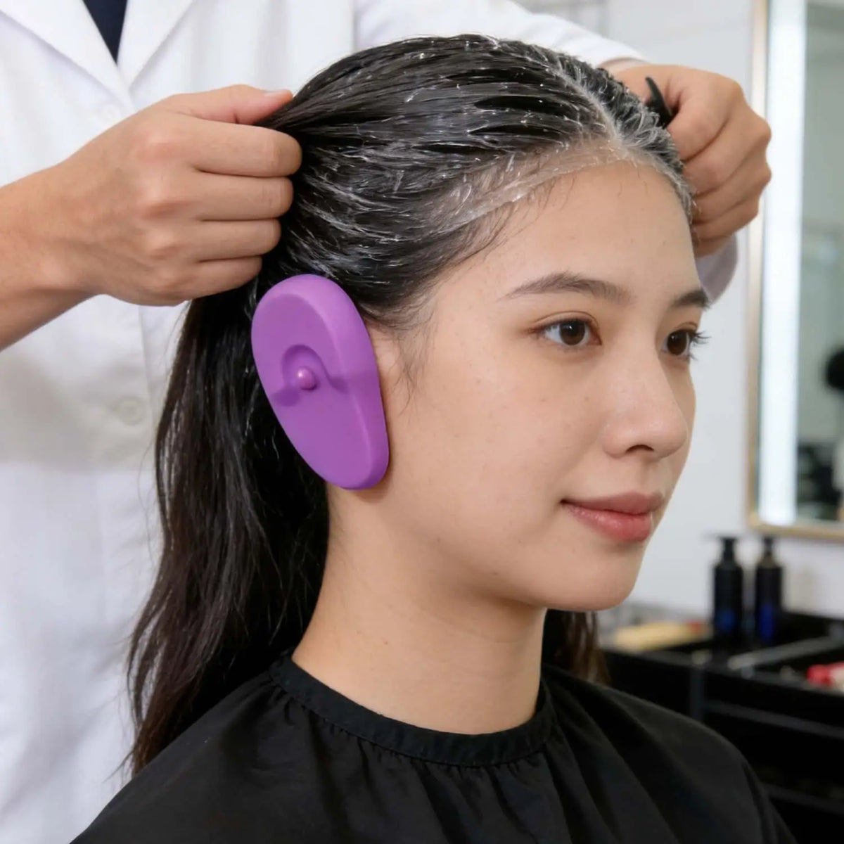 Silicone Hair Dye Ear Covers | Waterproof Salon Ear Shields Hair Dye Ear Shield QXL