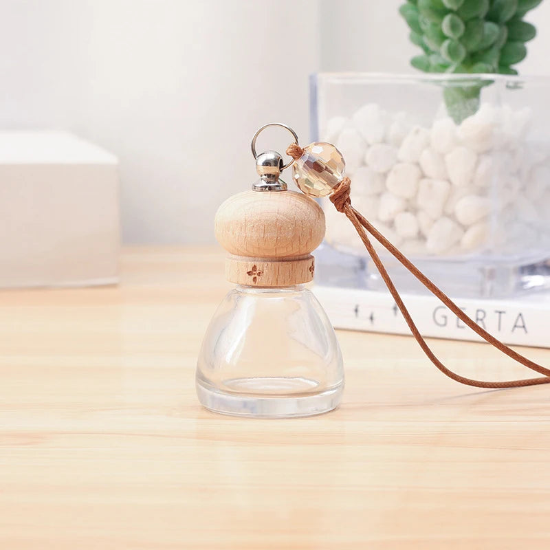 8ml Glass Car Perfume Pendant Bottle | Essential Oil Diffuser Car Perfume Pendant QXL A1